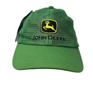 John Deere Tractors Mesh Snapback Trucker Hat Cap Retro Dad Embroidered Logo NWT